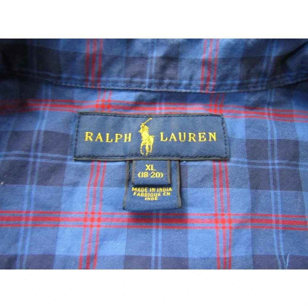 Ralph Lauren Shirt Youth XL‎ 18-20 Lot of 3 Plaid Button Down Long Sleeve Cotton